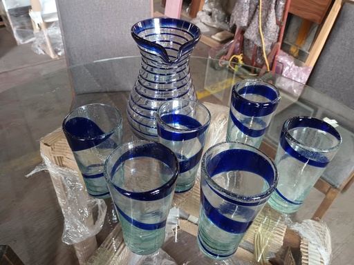 Set de Jarra pera con 6 vasos modelo Campari